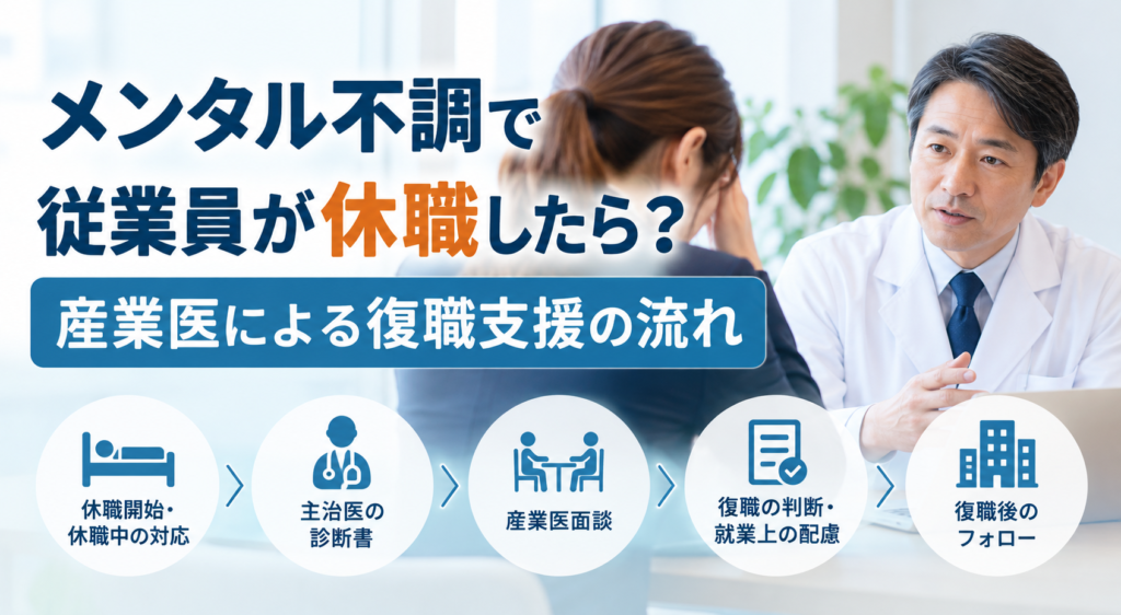 メンタル不調で休職した従業員の産業医による復職支援の流れ
